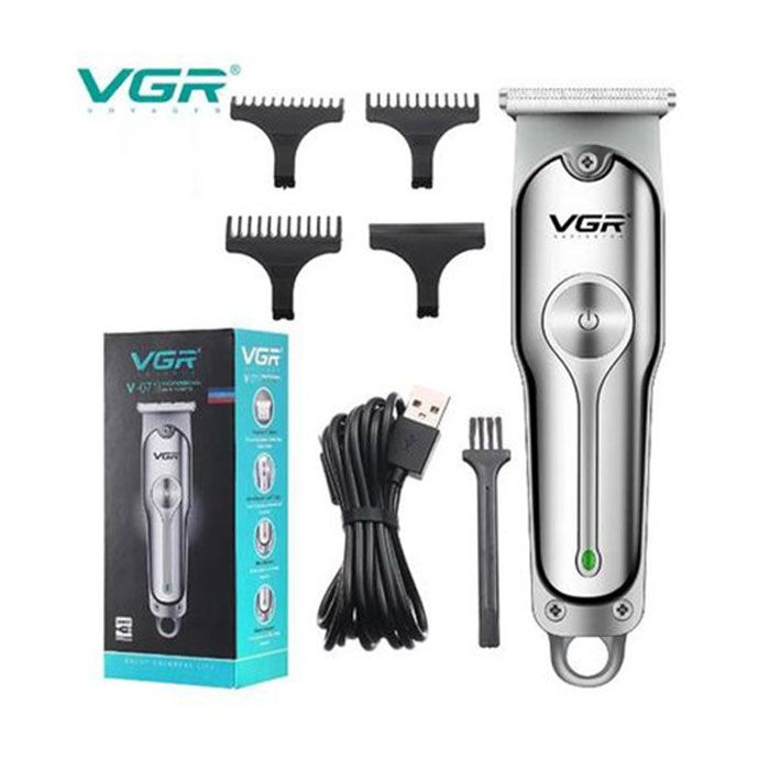VGR V-071 ماكينة حلاقة وتشذيب احترافية للشعر واللحية بشفرة على شكل حرف T قابلة لإعادة الشحن عبر منفذ USB