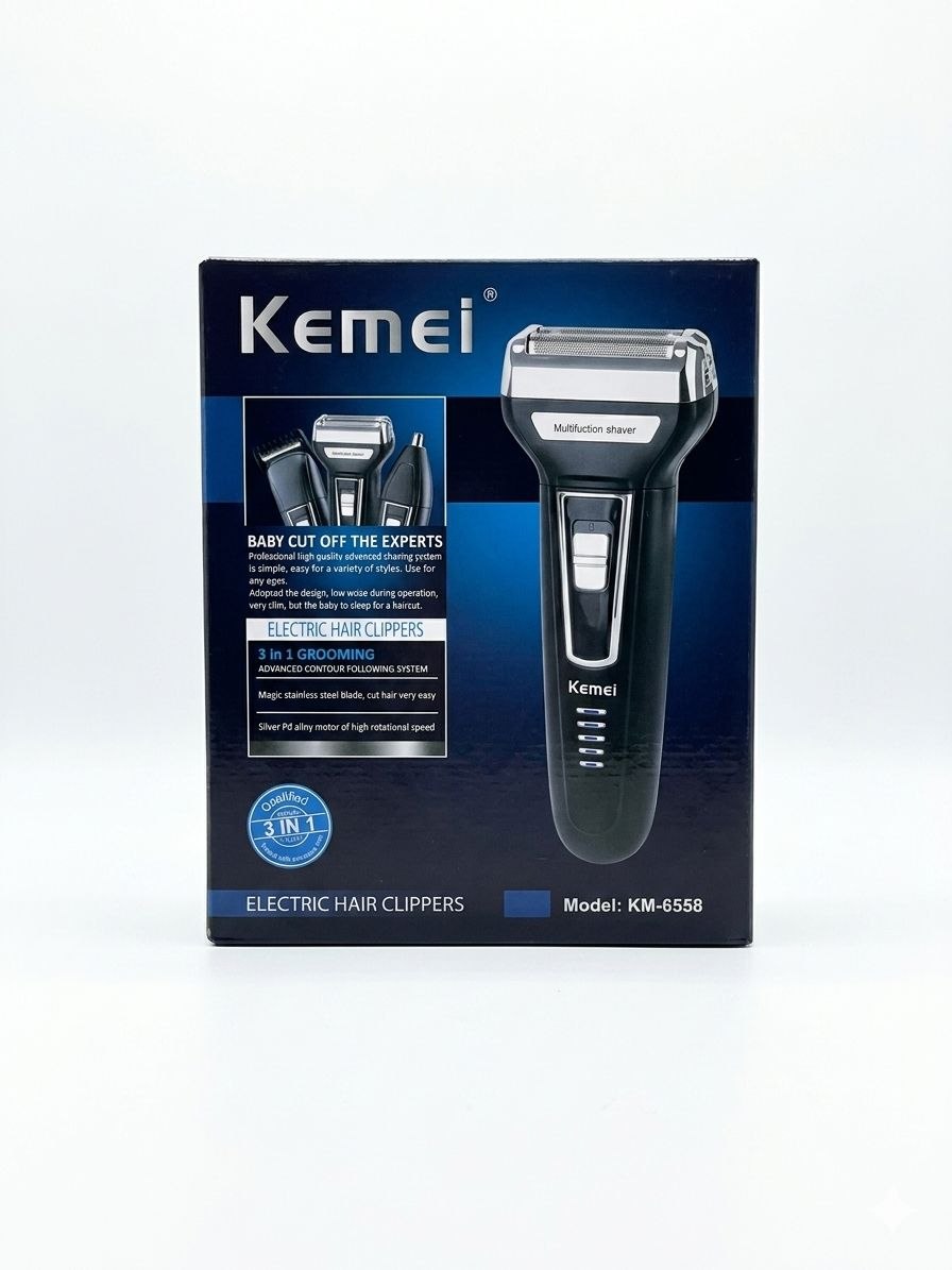ماكينة حلاقة كيمي Kemei KM-6558 الأصلية 3 في 1